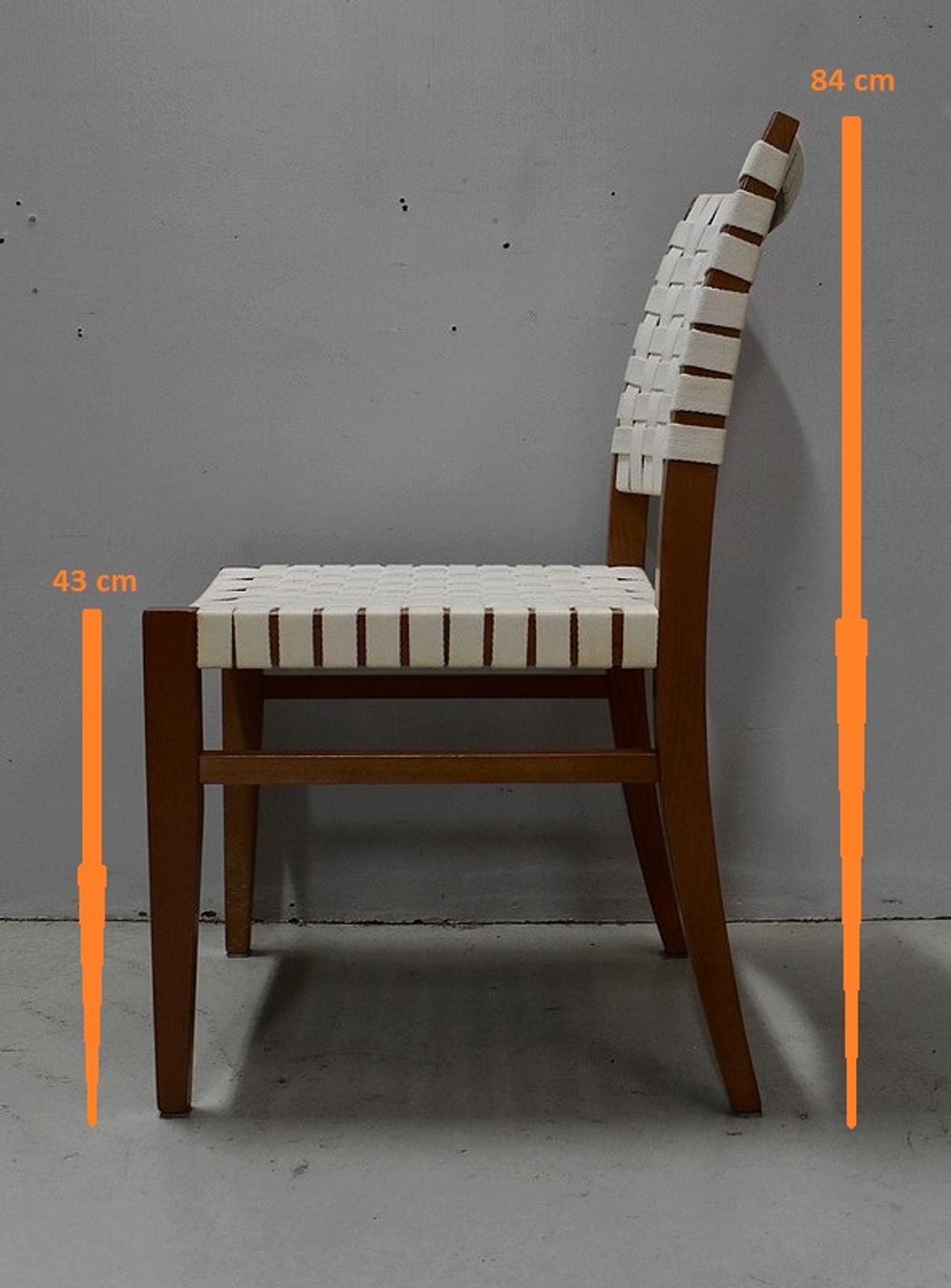 Suite de 6 chaises vintage en hêtre clair fin XXe