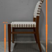 Suite de 6 chaises vintage en hêtre clair fin XXe