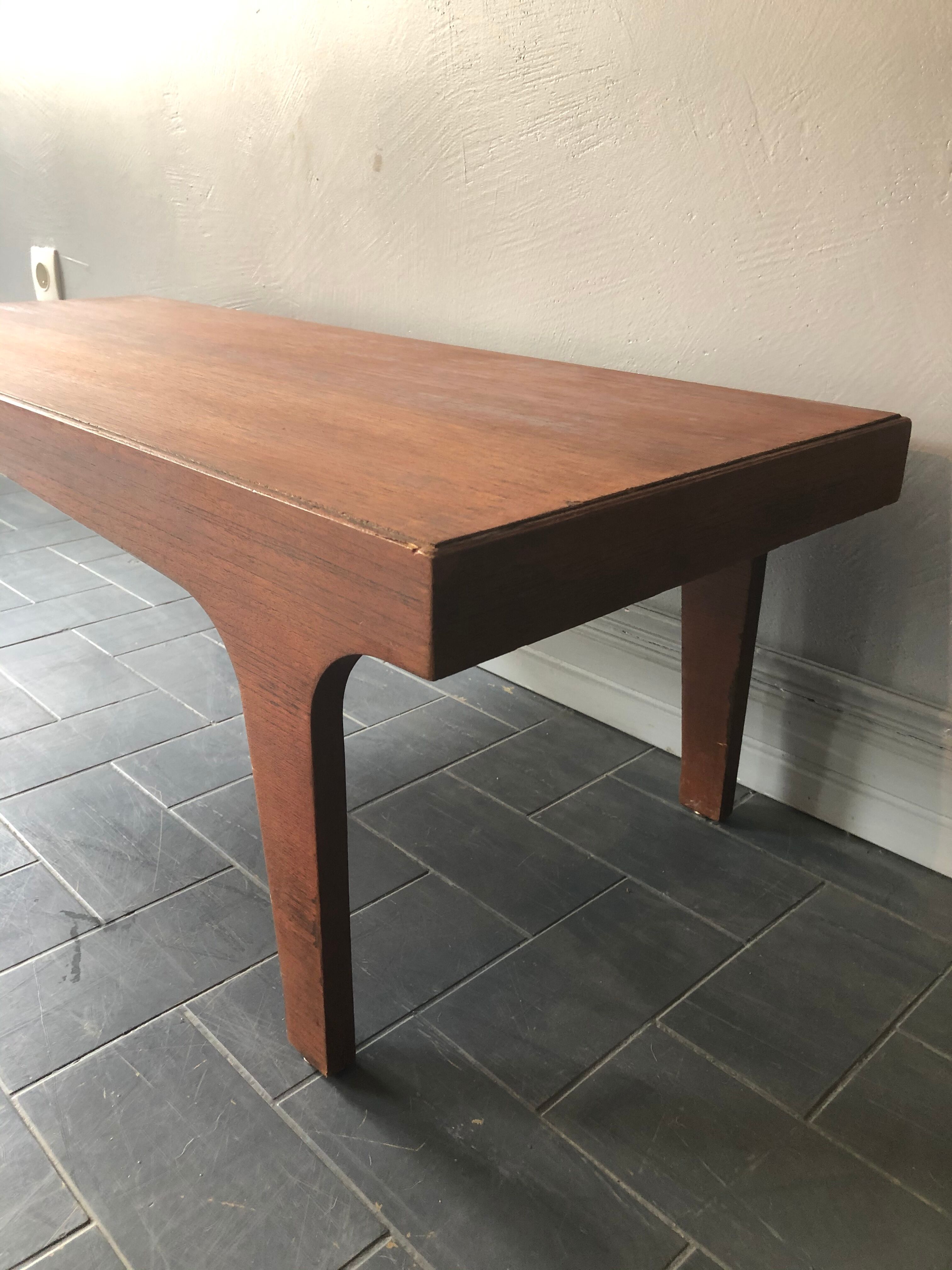 Vintage coffee table teak veneer