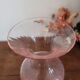 Pink glass amphora vase