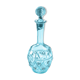 Turquoise blue glass decanter, golden décor, 5O years