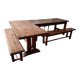 Set of 2 tables and 4 benches