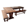 Set of 2 tables and 4 benches