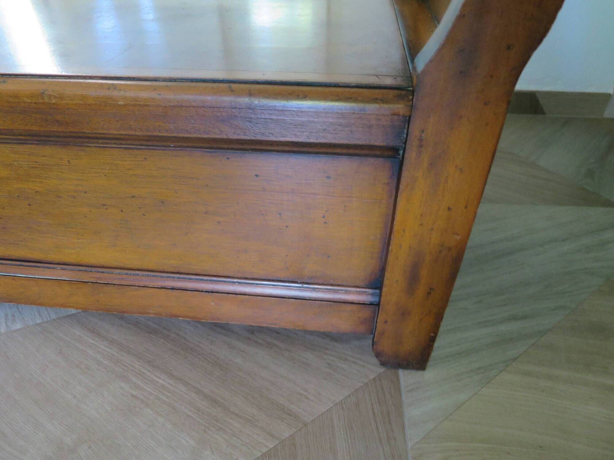 Rare entrance bench - Old chest bench - toy chest - oak color