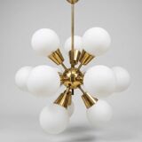 Sputnik Chandelier Mid Century Glass Kamenický Šenov 1960s Czechoslovakia