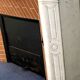 Louis XV style fireplace Model Pompadour White Carrara marble 20th century