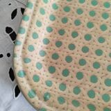Vintage fiberglass tray, cane pattern