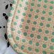 Vintage fiberglass tray, cane pattern