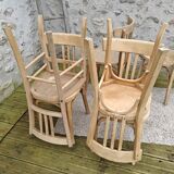 chaises bistrot anciennes sablées