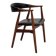 Fauteuil danois des années 1960. Bois de teck, simili cuir noir.