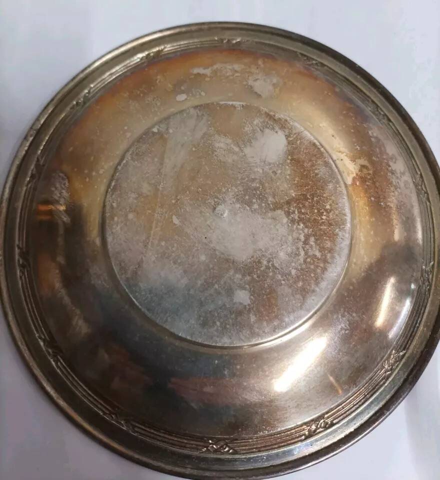 Glass and Brass Candy Dish with Bowl