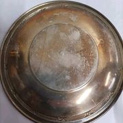Glass and Brass Candy Dish with Bowl
