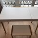 Desk + white Egg stool NYC