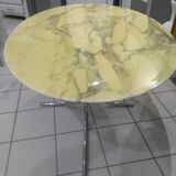 Arabescato marble oval dining table 1970
