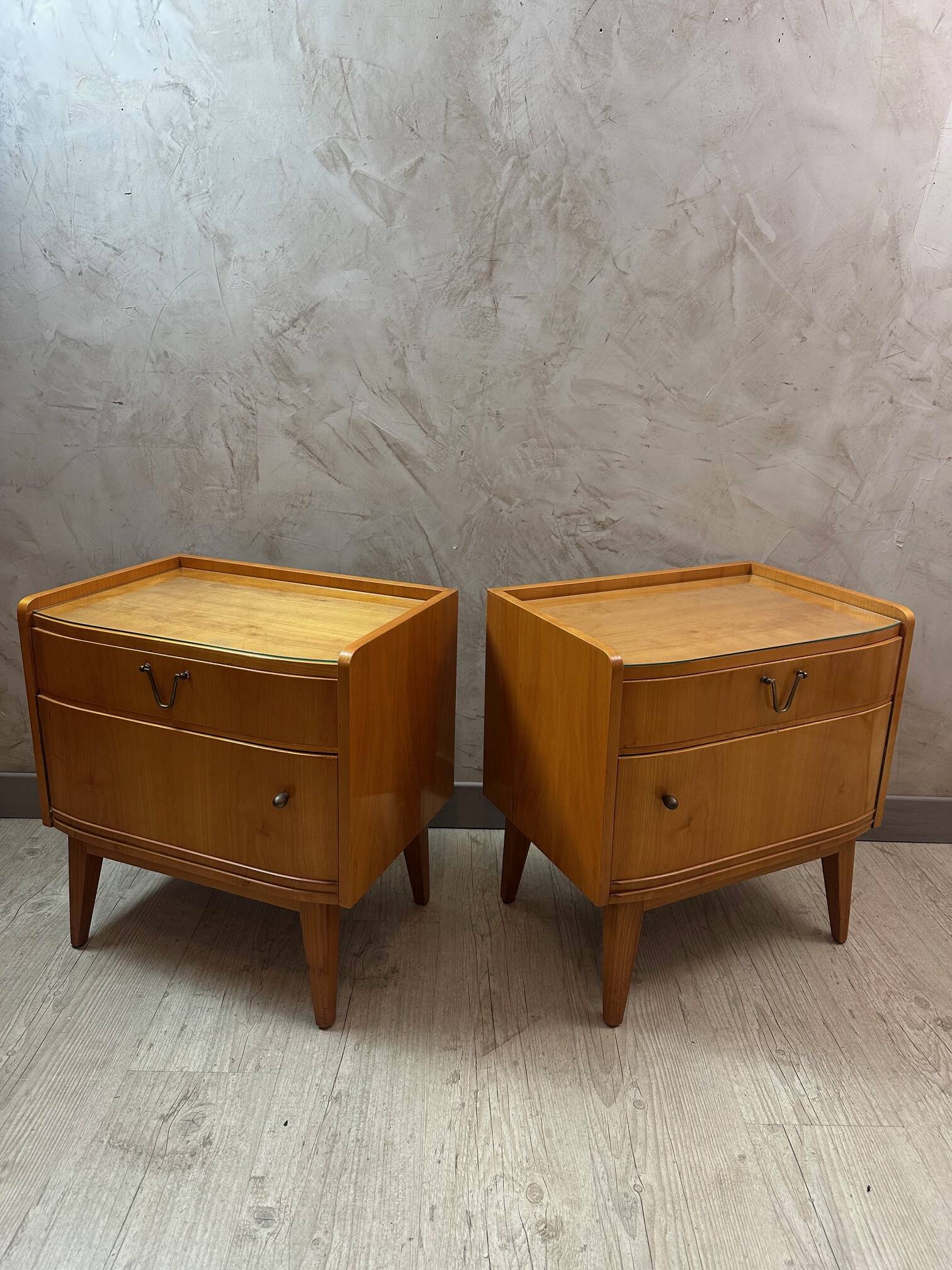 Pair of 1950 bedside tables