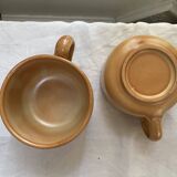 Beige stoneware mug