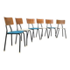 Suite de 6 chaises vintage