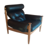 Eric Merthen black leather armchair 1950s