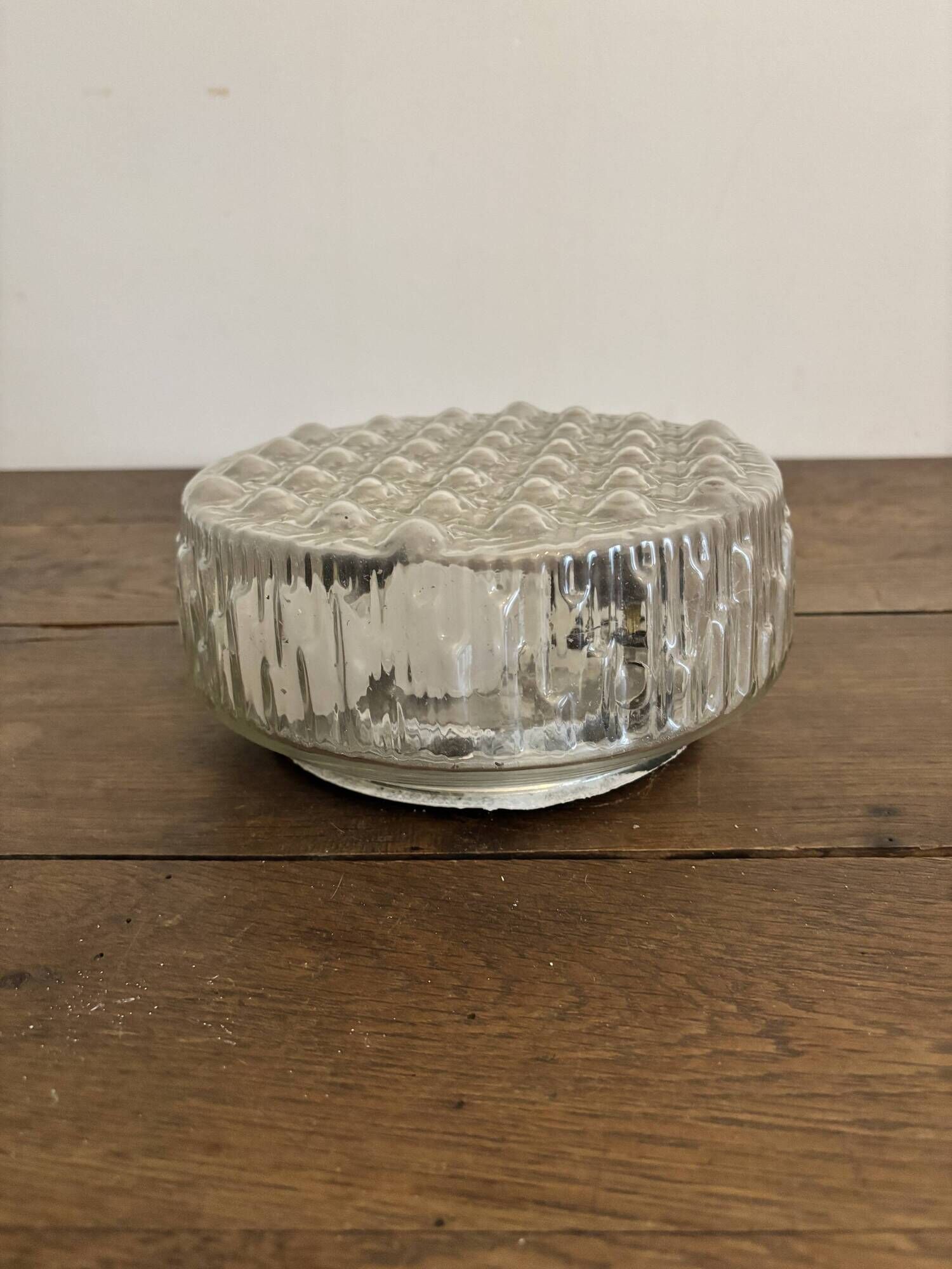 Vintage Italian glass relief ceiling light "Bubble" – 1970s style