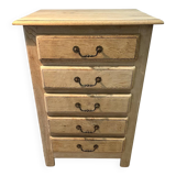 Solid oak chest of drawers