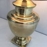 Neoclassical style brass baluster lamp
