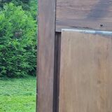 1900s coat rack patina gray mirror brass hooks