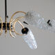 Chandelier brass and tulip glass
