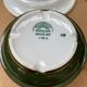 Pair of antique pillivuyt green & gold porcelain vintage cups