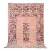Tapis marocain vintage rose 176 x 259 cm - Tapis berbère fait main - Tapis en laine