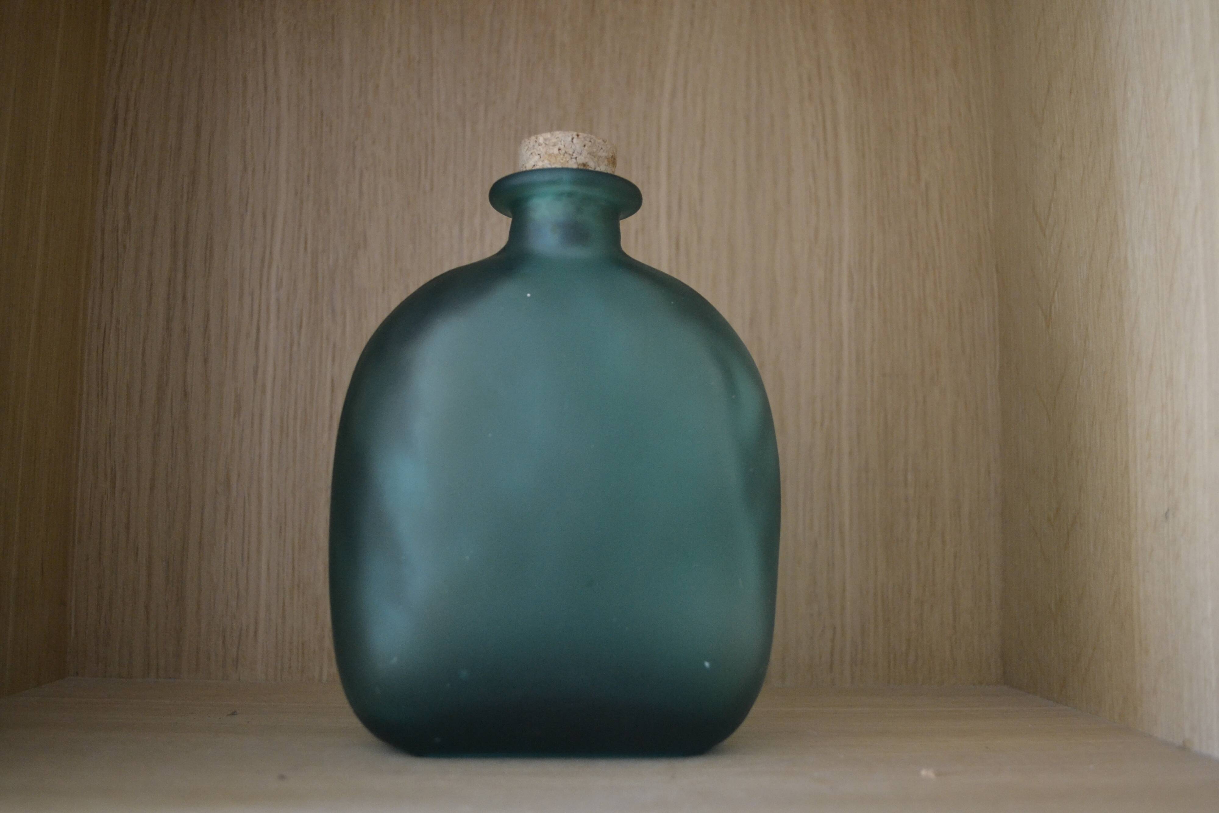 Turquoise blue bottle