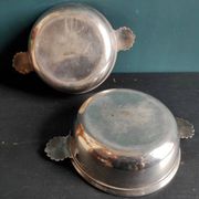 Set of two French silver plated serving plates, by Felix Frères orfèvrerie