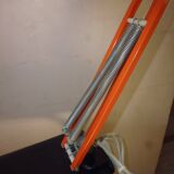 Danish orange workshop lamp from the 70s