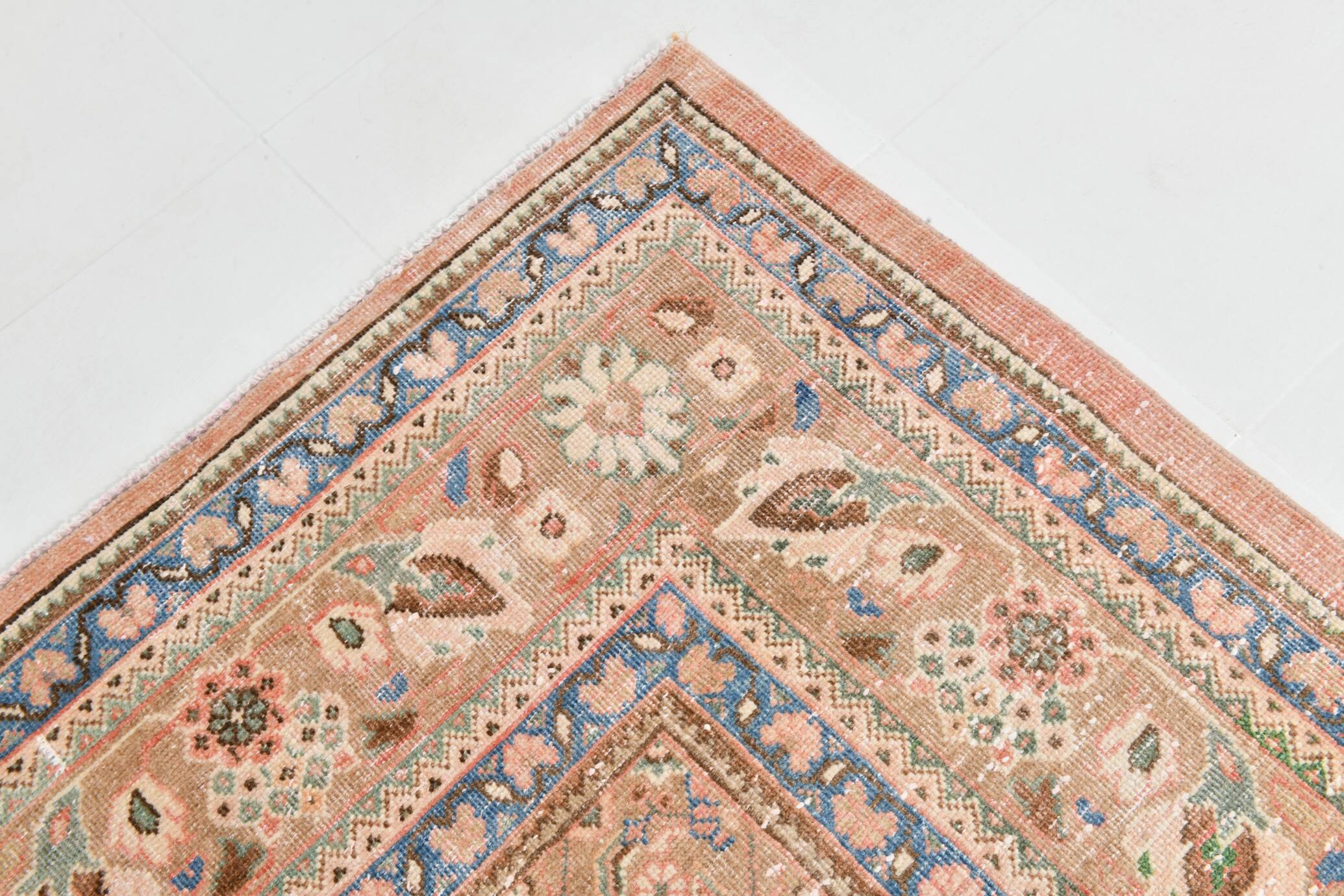 10x13 Salmon Pink Oriental Antique Persian Rug, 296x387Cm