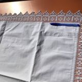 Hand crocheted edge pillowcase 8cm wide
