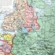 Vintage USSR and Finland map 43x43cm from 1950