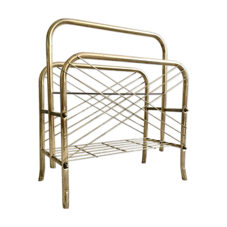 Vintage gold metal magazine holder