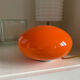 UFO lamp vintage with orange glass globe