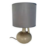 Gray gres ceramic table lamp