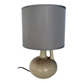 Gray gres ceramic table lamp