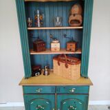 Rustic dresser with floral decor