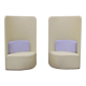Pair of armchairs back high Shuffle design