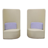 Pair of armchairs back high Shuffle design