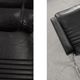 Mid-Century Rare Black Leather Scandinavian Armchair by Ire Möbel, 1970s, Set of 2