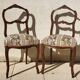 2 antique Louis XV style walnut chairs