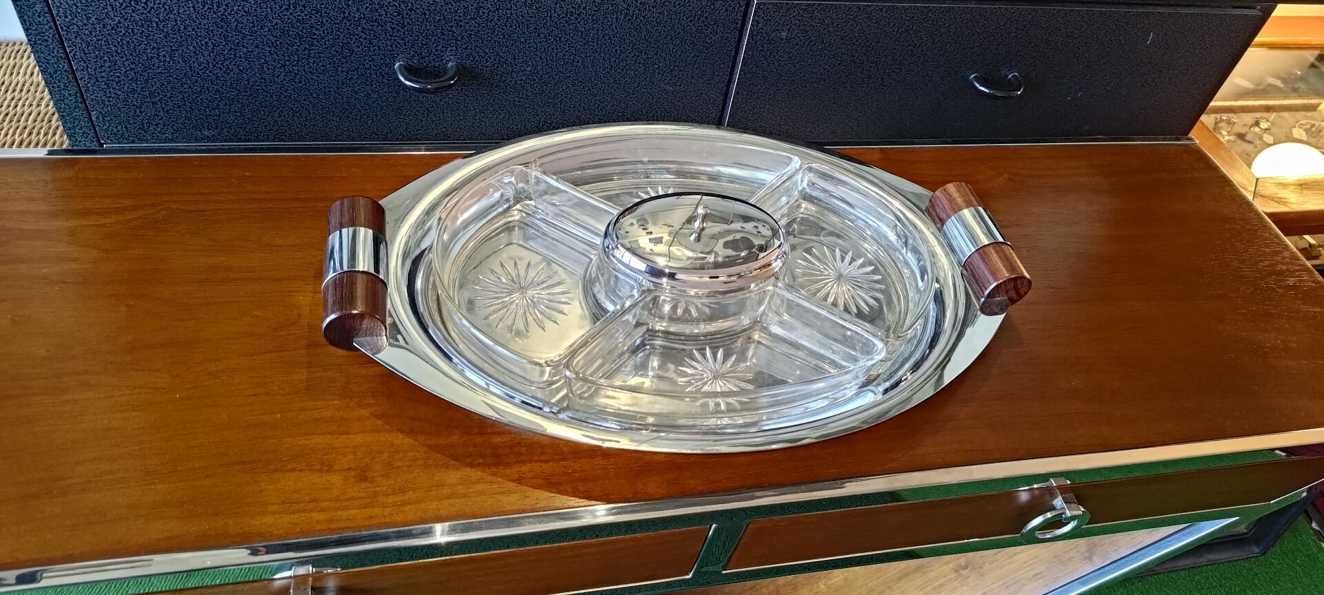 Plateau argenté art deco