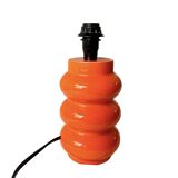 Orange glazed ceramic lamp base - 1970s