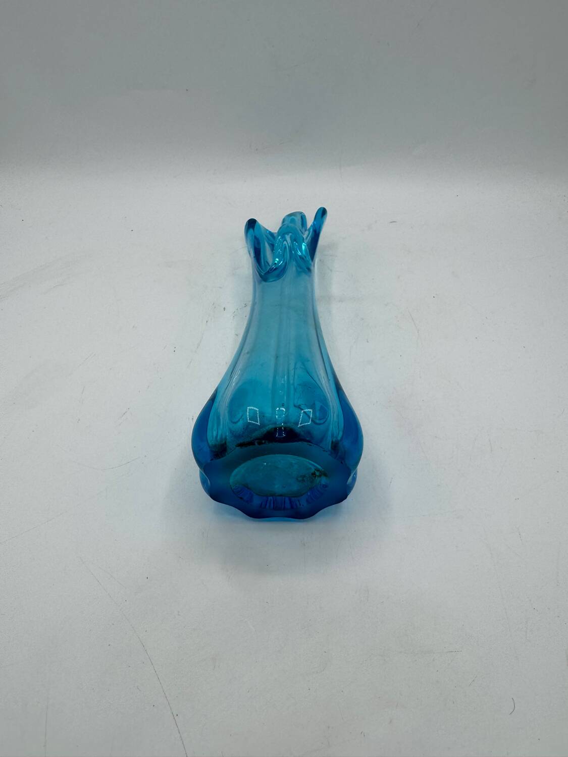 Blue glass vase, 1960s