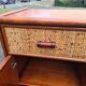 Vintage Rattan & Bamboo Enfilade Buffet