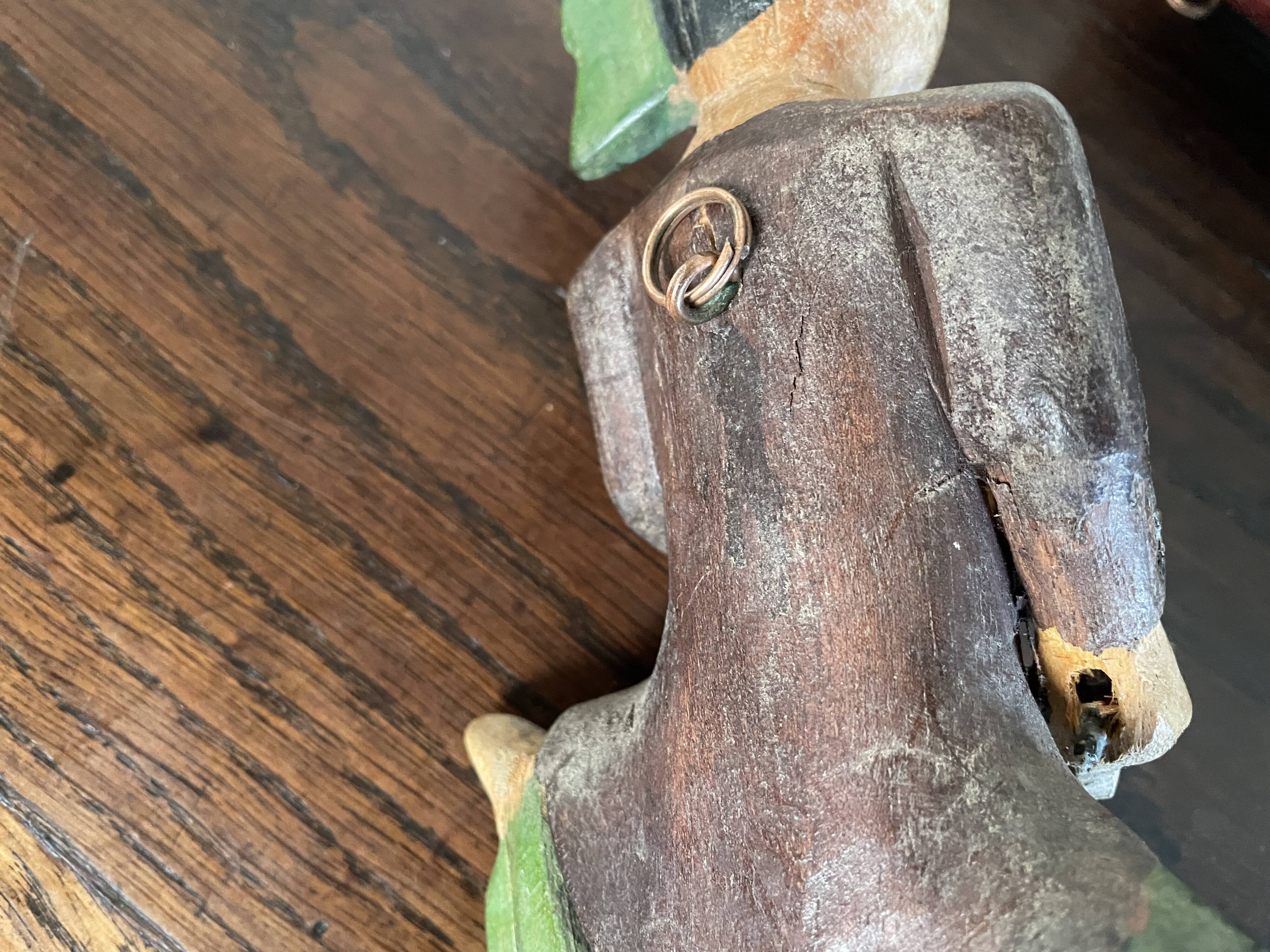 Polychrome wooden statuettes musicians from Asia