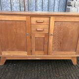 Buffet René Gabriel en hêtre et cp hêtre d’époque reconstruction